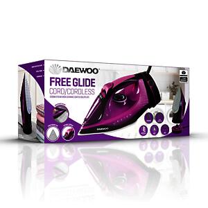 Daewoo Free Glide Steam Cordless Iron | 2600W | Self Clean | Purple