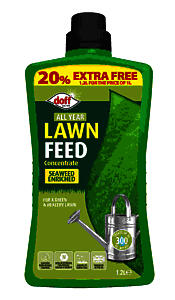 Doff All Year Lawn Feed Concentrate 1L Plus 20% Extra Fill 1.2 Litre