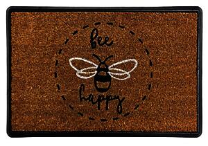 Rubber & Coir Door Mat Bee Happy