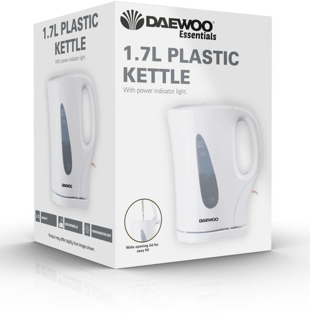 Daewoo 1.7 litre White Kettle | Cordless | Auto On Off