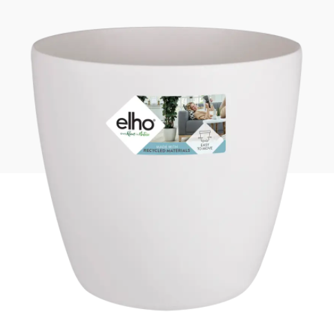 Elho Brussels Large Round Wheeled Pot 40cm WHITE - UK BUSINESS SUPPLIES