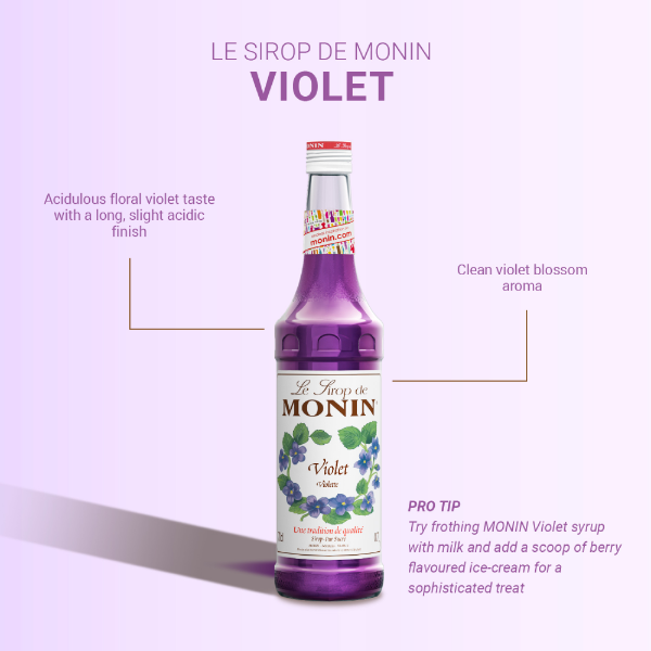 Monin Violet Coffee Syrup 700ml (Glass)