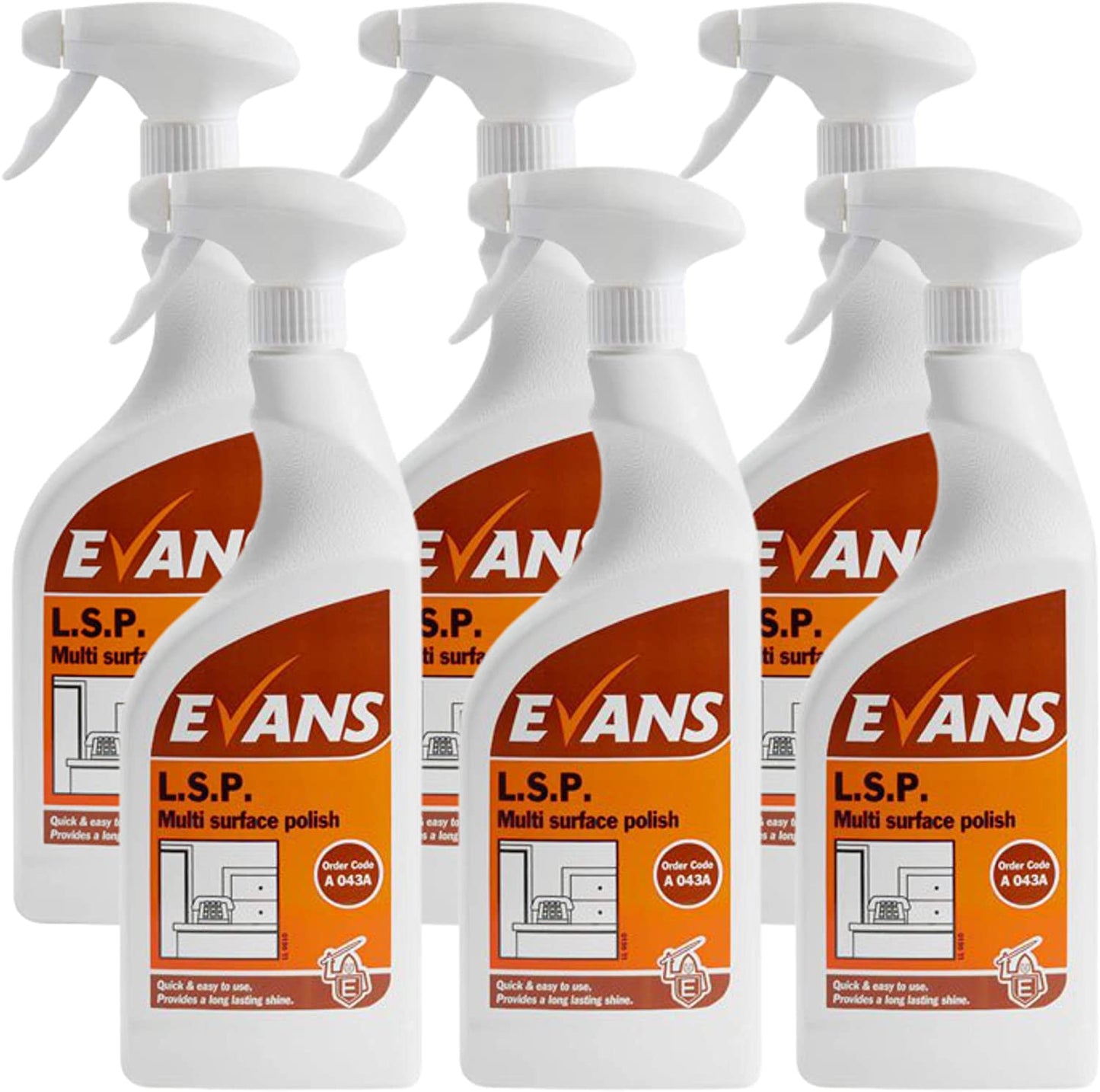 Evans L.S.P. Perfumed Furniture Polish and Window Cleaner Spray Bottle 750ml - NWT FM SOLUTIONS