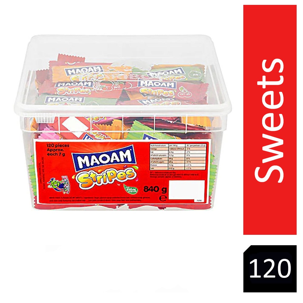 Haribo MAOAM Stripes Tub 120's