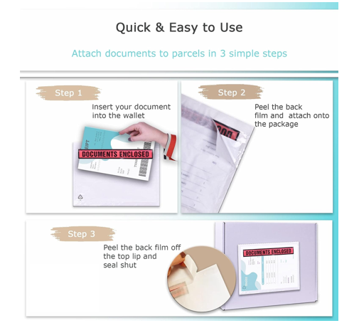 Documents Enclosed {Size A7} Wallets Pack 1000's - NWT FM SOLUTIONS
