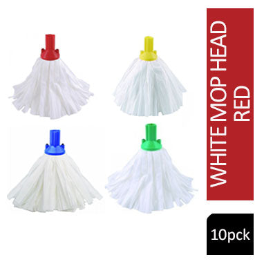 Janit-X Big White Mop Head Red (10 Mop Pack) - NWT FM SOLUTIONS