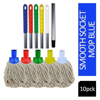 Janit-X PY Smooth Socket Mop 12oz Blue (Pack of 10) 101869B - NWT FM SOLUTIONS