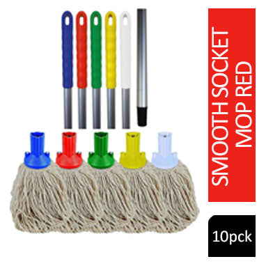 Janit-X PY Smooth Socket Mop 12oz Red (Pack of 10) - NWT FM SOLUTIONS
