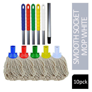 Janit-X PY Smooth Socket Mop 12oz White (Pack of 10) - NWT FM SOLUTIONS