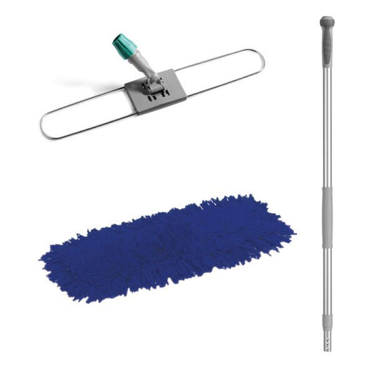 Dustmate Dust & Dirt Control Sweeper Kit 61cm {Extendable Pole, Frame & Mop Head}