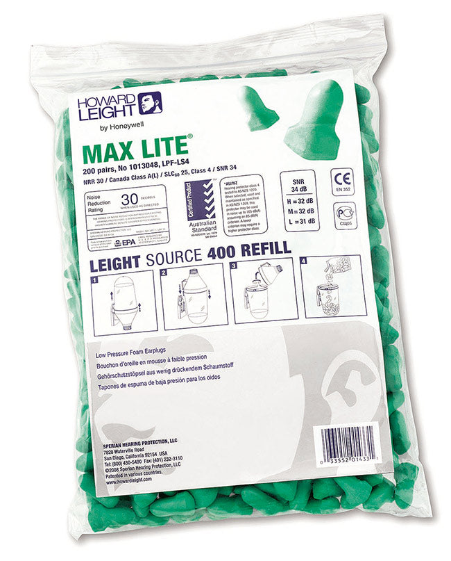 Honeywell Max Lite Ls400 Refill - 200 Pairs 1013048 Green Pack 200's