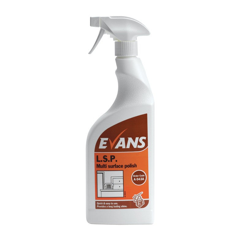 Evans L.S.P. Perfumed Furniture Polish and Window Cleaner Spray Bottle 750ml - NWT FM SOLUTIONS