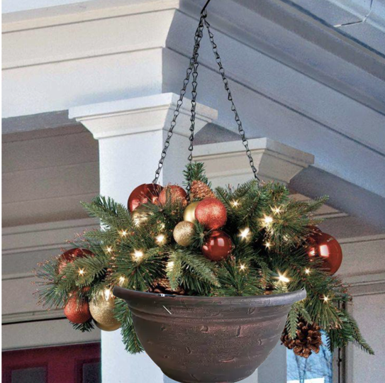 Fixtures Copper Effect Large Garden Hanging Basket 37cm x 20cm