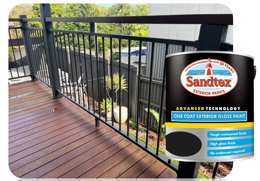 Sandtex Advanced One Coat Gloss | Exterior Paint | Black | 2.5 Litre