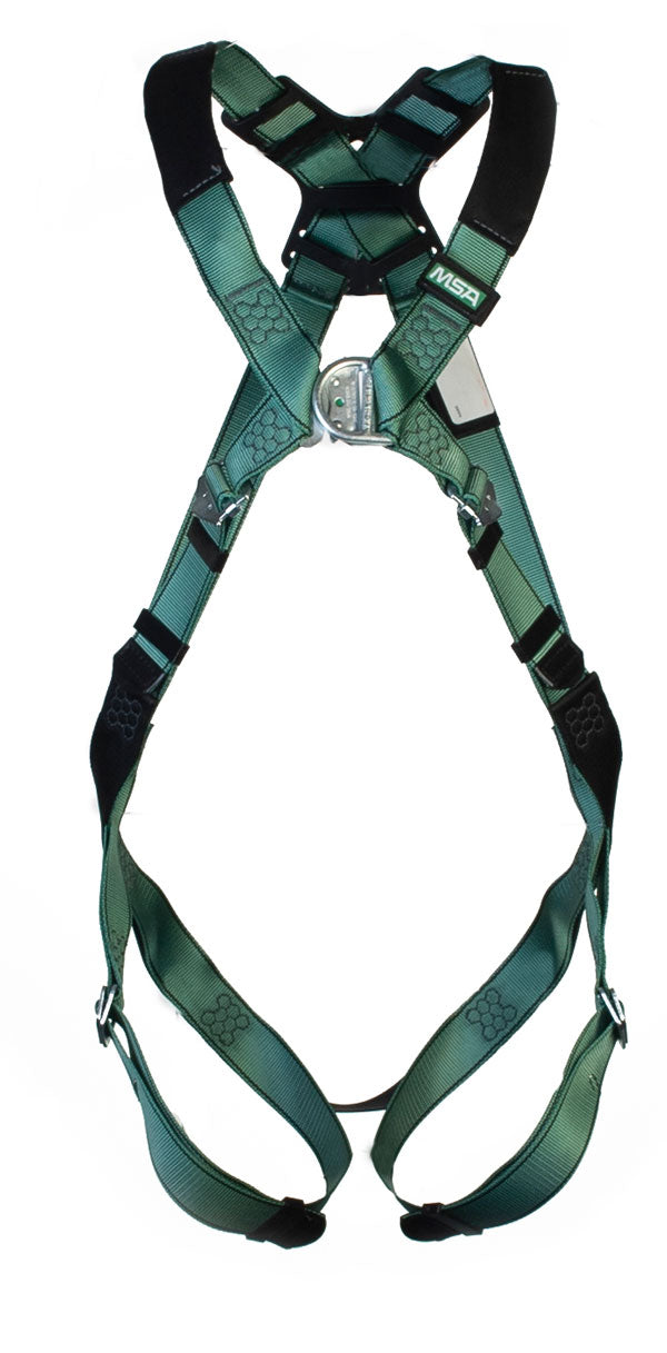 Msa XS V-Form Back/Chest D-Ring Qwik-Fit Harness Green XS