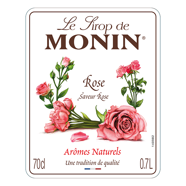 Monin Rose Coffee Syrup 700ml (Glass)