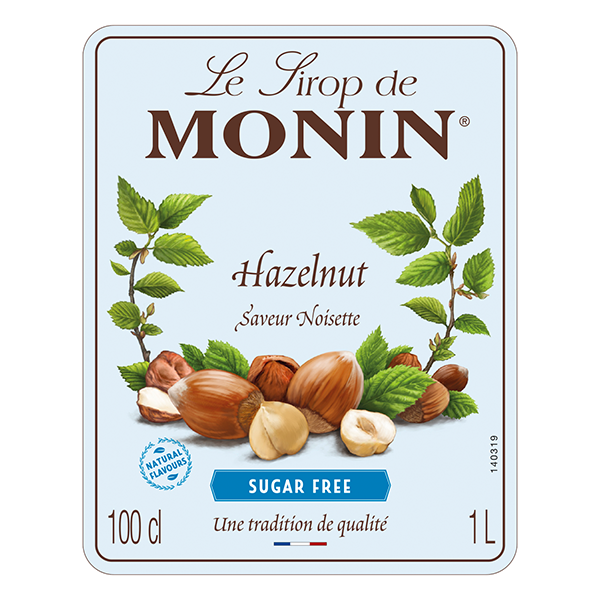 Monin Sugar Free Hazelnut Coffee Syrup 1 Litre