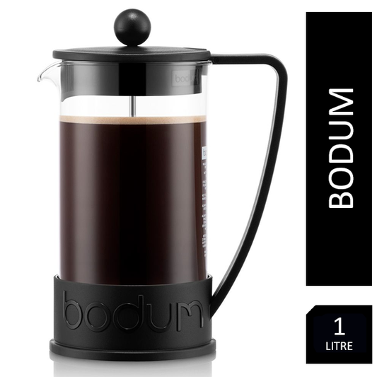 Bodum Brazil 8 Cup Black Coffee Press 1 Litre (Flat Lid)