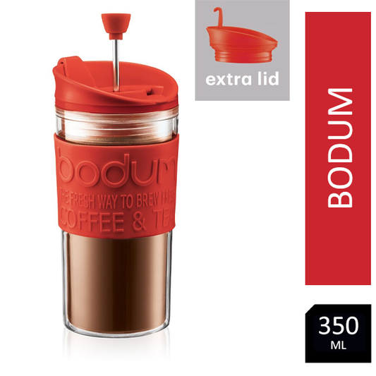 Bodum Red Travel Press 0.35 Litre (Extra Lid)