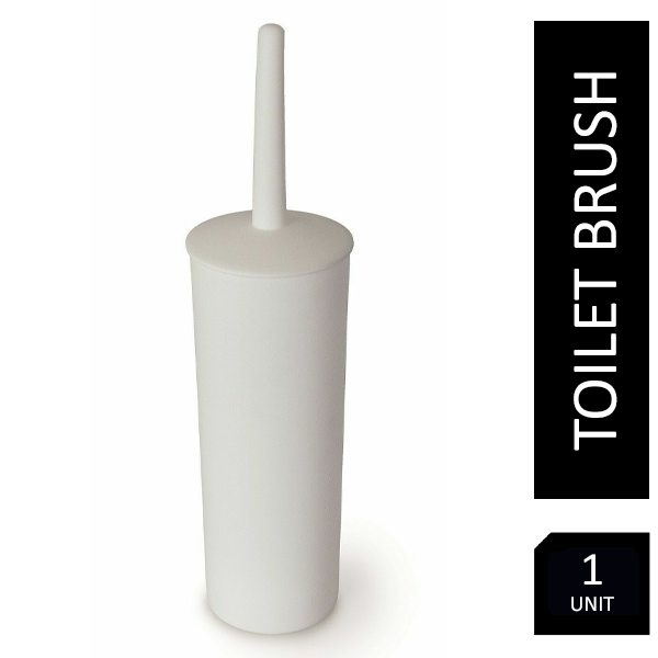 White Closed Toilet Brush Set