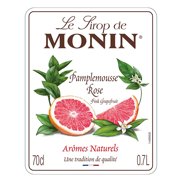 Monin Pink Grapefruit Coffee Syrup 700ml (Glass)