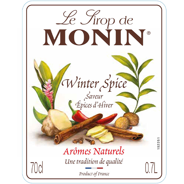 Monin Winter Spice Coffee Syrup 700ml (Glass)