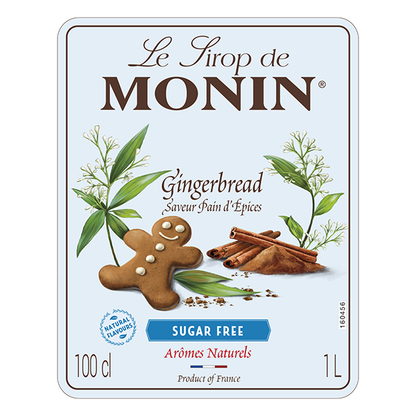 Monin Sugar Free Gingerbread Coffee Syrup 1 Litre
