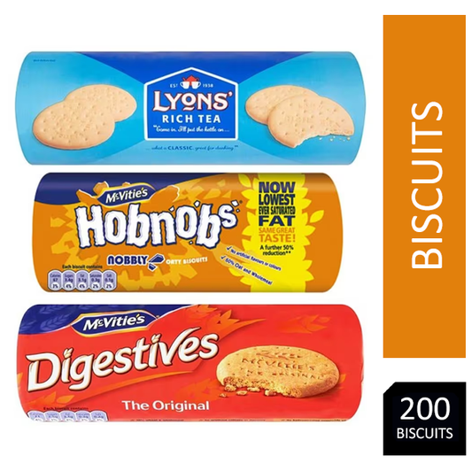 Various Brands 200g+ Plain Biscuits