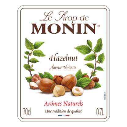 Monin Hazelnut Coffee Syrup 700ml (Glass)