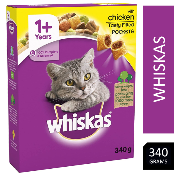 Whiskas 1+ Cat Complete Dry with Chicken 340g