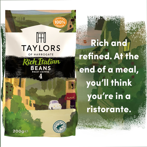 Taylors of Harrogate Rich Italian Coffee Beans 200g