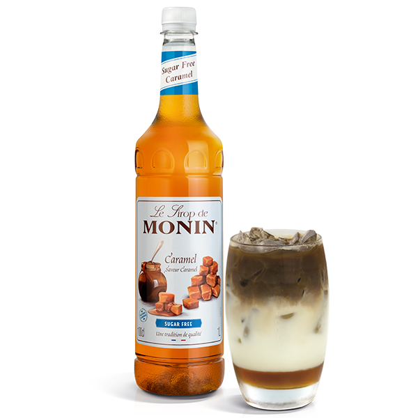 Monin Sugar Free Caramel Coffee Syrup 1 Litre