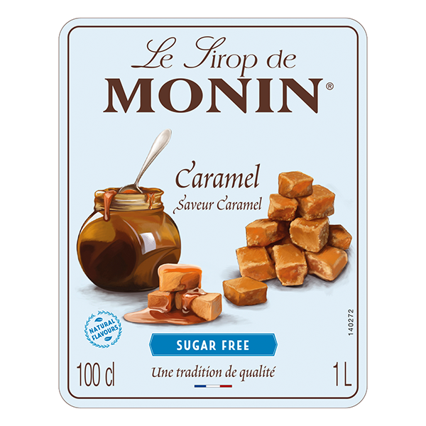 Monin Sugar Free Caramel Coffee Syrup 1 Litre