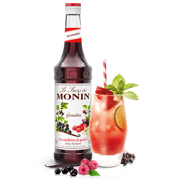 Monin Grenadine Coffee Syrup 700ml (Glass Bottle)