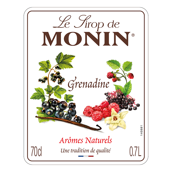 Monin Grenadine Coffee Syrup 700ml (Glass Bottle)