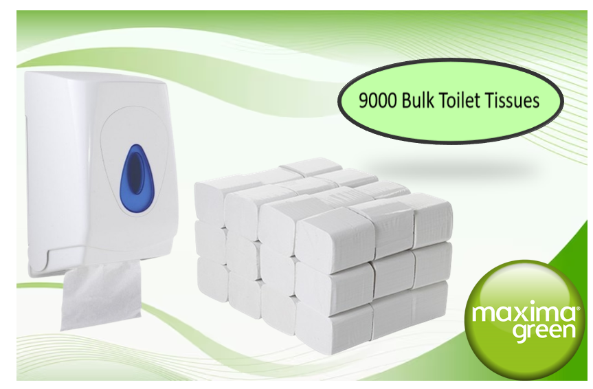 Maxima Bulk Pack Toilet Tissue 2-Ply 250 Sheets White (Pack of 36) 9000 Tissues.