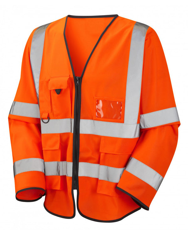 Beeswift Hi-Vis Long Sleeve Executive ID Jerkin - {ALL COLOURS / SIZES}
