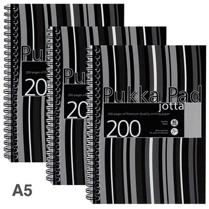 Pukka Pads Black Stripes Jotta A5 200 Sheet Notebook