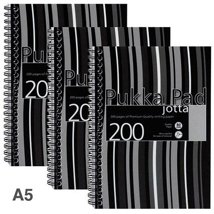 Pukka Pads Jotta Wirebound Notebook A5 Perforated and Ruled 200 Pages Pack 3 - NWT FM SOLUTIONS