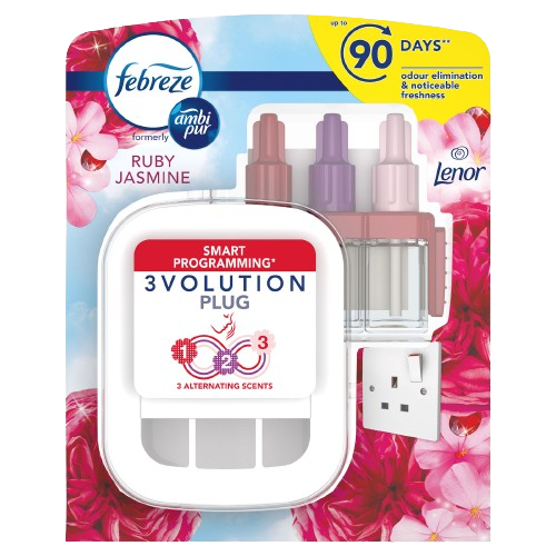 Febreze Ambi Pur 3Volution Plug in & Air Freshener 20ml, Ruby Jasmine