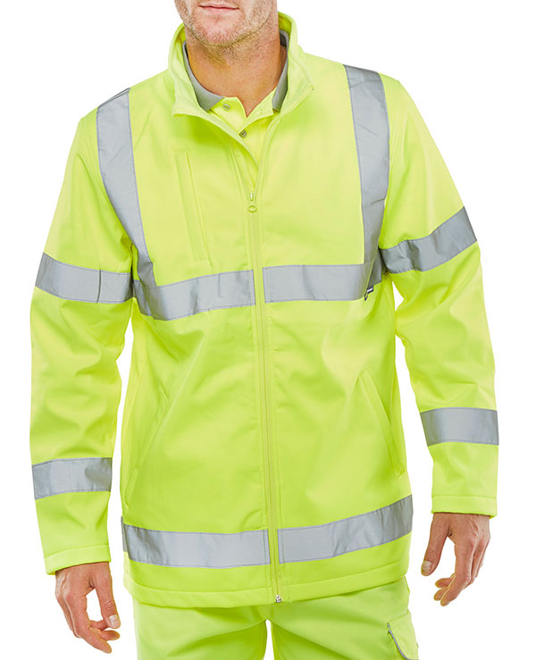 Beeswift Hi-vis Soft Shell Lightweight Jacket - {ALL COLOURS / SIZES}