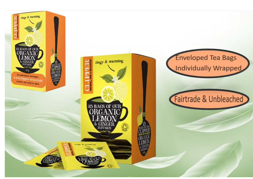 Clipper Organic Infusion Lemon & Ginger 25 Envelopes