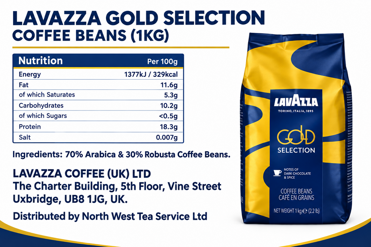Lavazza Gold Selection Coffee Beans 1kg