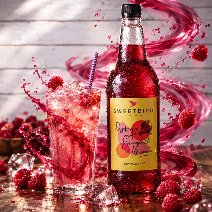 Sweetbird Raspberry & Pomegranate Lemonade Syrup 1litre (Plastic)
