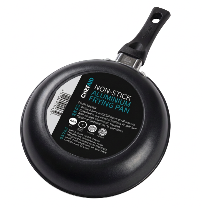 Chef Aid Non-Stick 24 Cm Frying Pan, Black
