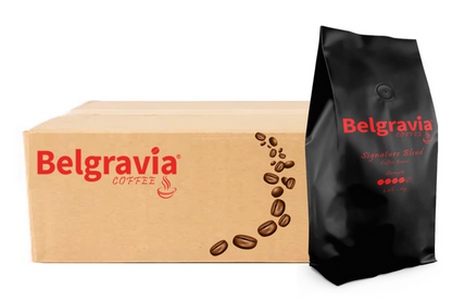 Belgravia Signature Premium Blended Coffee Beans 1kg, Produced with 100% Recyclable packaging.