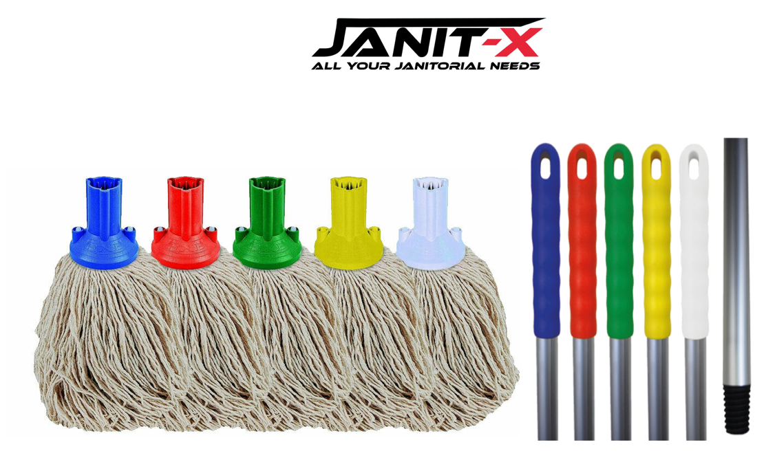 Janit-X PY Smooth Socket Mop 12oz Red (Pack of 10) - NWT FM SOLUTIONS