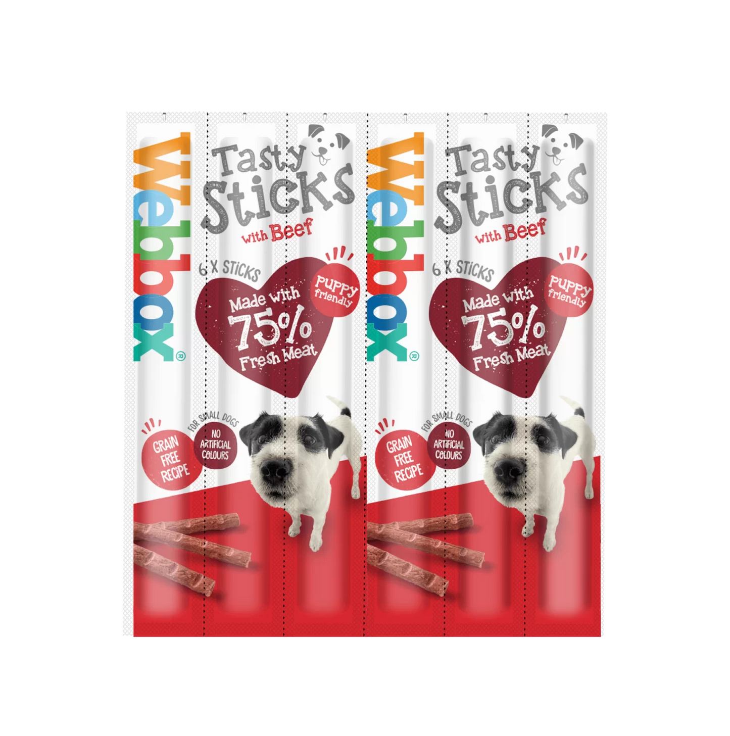 Webbox Small Dogs Delight Tasty Sticks Beef 6 Pack