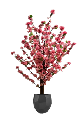 Fixtures Artificial Pink Peach Tree 95cm