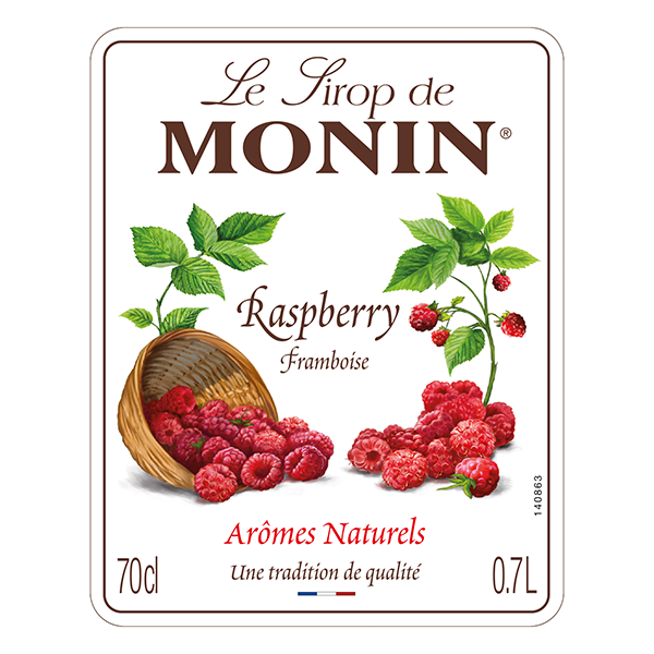 Monin Raspberry Coffee & Cocktail Syrup 700ml (Glass Bottle)